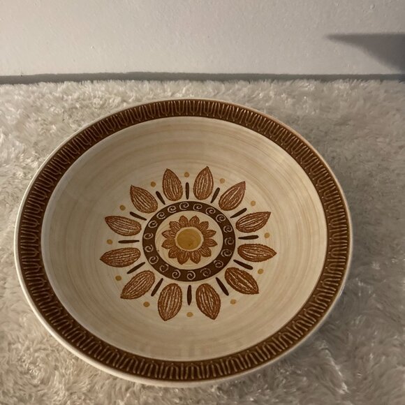 Merida Ironstone 9-1/2" Flowered Vegetable Bowl - Picture 2 of 5